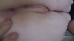 Skinny, Hungarian blonde with small tits is having anal sex in a doggy- style position