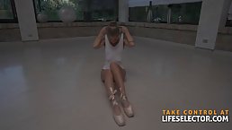 Horny girl always does everything to get what she wants from a guy with a hard dick