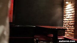 Great looking blonde s working as a pole dancer and sometimes she fucks guys in the club