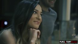 Vienna Black and Jaye Summers are sucking dicks and getting fucked in the kitchen, late at night