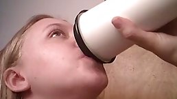 Small titted, amateur babe is about to masturbate in front of the camera, until she cums
