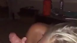 Beautiful blonde babe is sucking a stranger's hard dick during a vacation without her boyfriend