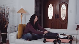 Hot, brunette mommy got down and dirty with her step- daughter's boyfriend, just for fun