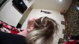 Barely legal, blonde teen with small, natural tits is moaning while getting her pussy fingered