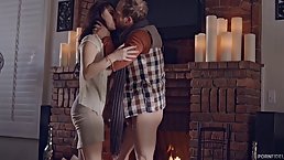 Pale brunette, Noelle Easton got extremely horny and had casual sex with Ryan Madison, the other day