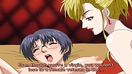 Cartoon lesbians with big boobs are using sex toys to make each other scream from pleasure
