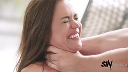 Alyssa Reece got down and dirty with two handsome guys at the same time and enjoyed it