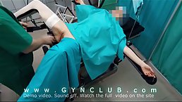 Perverted gynecologist is using an opportunity to play with his patient's pussy, in his office