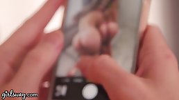 Passionate milfs are making love in the bedroom and moaning while eating each other's pussy