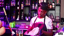 Drunk chick started making out with a black guy in the night club, before they fucked