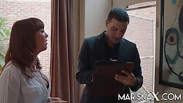 Nikky Clarisse is getting fucked harder than ever before during a casual threesome with two guys