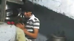 Indian guy likes his best friend's wife and can't stop touching her boobs, in the basement