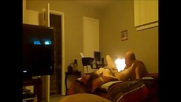 Frisky escort girl and an elderly man are fucking in front of a hidden camera