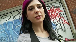 Tattooed babe and her slutty, blonde friend are having a threesome with a handsome stranger