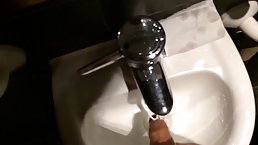 Blue- eyed babe is gently sucking a huge dick in a POV style and even licking balls