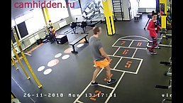 Hidden camera in a local fitness club provides a lot of interesting videos to a security guy