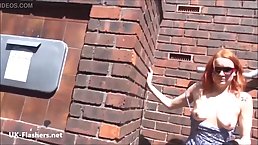 Slutty, Finnish redhead is rubbing her trimmed pussy in front of the camera and enjoying it