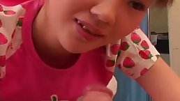 Cute Japanese girl likes to suck various dicks and get fucked hard, in a doggy- style position