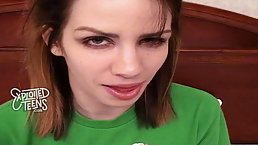 Frisky teen always wanted to make porn, because fucking for money sounds like a great idea