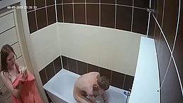 Charming, amateur brunette is having sex with a new roommate and enjoying every second of it