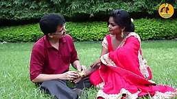 Gorgeous Indian lady is making love with a new neighbor, while her husband is at work