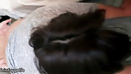 Mature woman in erotic, black stockings is getting fucked from the back and enjoying it a lot