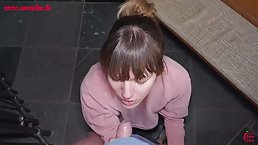 Naughty teen is sucking dick and getting fucked in a local church and enjoying it a lot