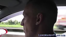 Brit gave a blowjob to Luke Hardy and got fucked hard, the way she always wanted