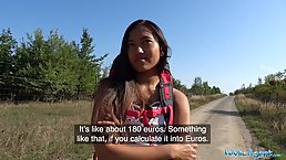 Asian girl, Alina Crystall fucked a stranger the other day, after giving him a blowjob