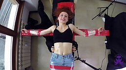 Giulia is a red haired dancer who likes to try new stuff with various guys