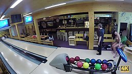 Dark haired girl is in the mood for a casual fuck with her bowling partner