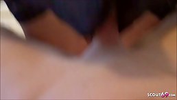 German granny in sexy clothes is riding a hard dick after sucking it like a pro