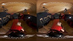 Angel Wicky is a big titted, blonde woman who seems to be into BDSM lately
