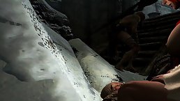 Busty cartoon babe, Sarah went to the forbidden ruins and ended up fucked by a monster