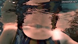 Masha Soskova is a sweet babe who likes to masturbate in the swimming pool, until she cums