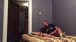 Black guy is fucking his frend's slutty grlfriend in front of a hidden camera, in her bedroom