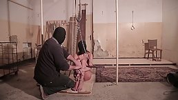 Syrian babe got tied up tight, while naked for a torturing session she wanted so much
