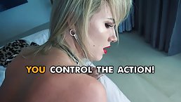 Blindfolded blonde is eager to get her daily dose of fuck, until she gets completely satisfied