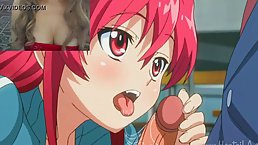 Red haired, Hentai vampire with big boobs likes to fuck men after sucking their cocks