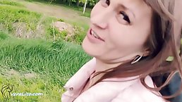 Random brunette got some cash from a stranger to suck his dick and let him fuck her
