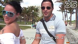Dirty minded brunette from Miami got down and dirty with a handsome stranger, just for fun