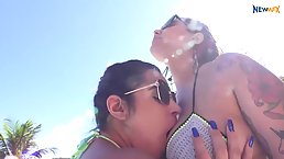 Tattooed lesbians are making love in the middle of the day, while no one is watching them