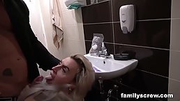 Mature woman with short, silver hair is sucking many dicks and expecting a good fuck