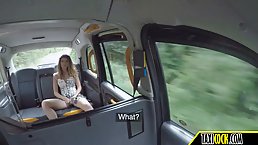 Adorable teen was eager to have sex, so she did it with a taxi driver