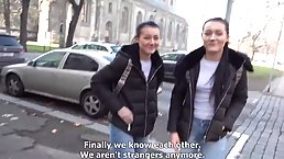 Small titted girls decided to have a threesome with a friend, until all of them cum