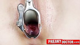 Czech blonde, Mia Hilton likes the way her gynecologist is touching her pussy, during the exam