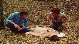 Charming woman with hairy pussy is getting fucked in the nature, by a horny stranger