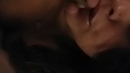 Amateur girl couldn't hold back from sucking her lover's dick, because she wanted to make him cum
