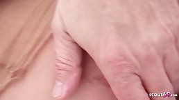 Charming blonde wanted to make an elderly man happy, so she let him fuck her brains out