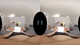 Adorable blonde girl is having casual sex with her roommate, every once in a while